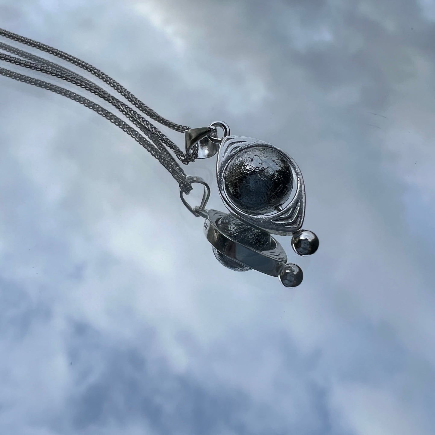 Meteorite Bead Eye Necklace